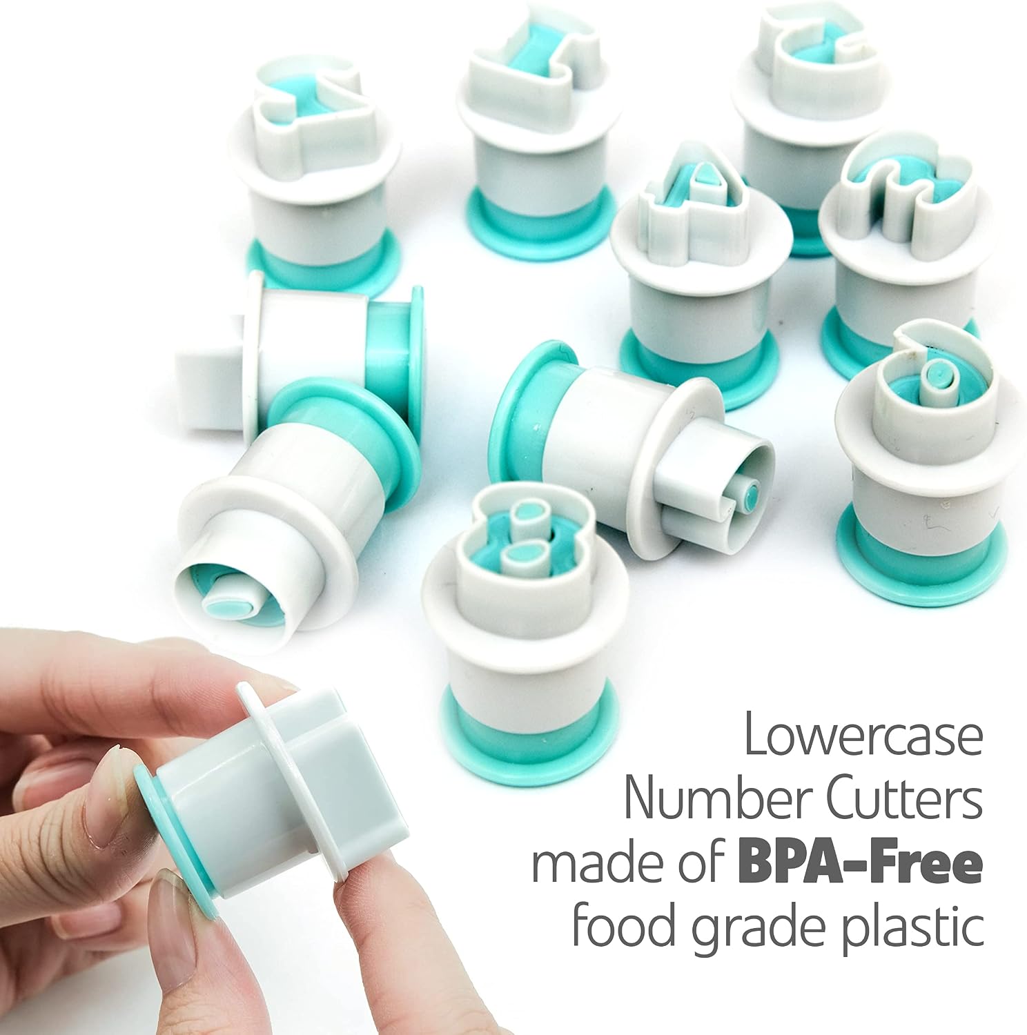 Mesmeriser Alphabet Cookie Cutter Pack of 10 Alphabet Cutter Numbers 0-9 - Image 3