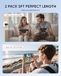 2-Pack Câble de recharge rapide pour commutateur Nintendo 2 & Adaptateur original,5FT 60W USB-C Chargeur,[Cord de remplacement d'adaptateur AC]Accessoires pour commutateur 2/Official Adaptateur/Dispositifs de type C