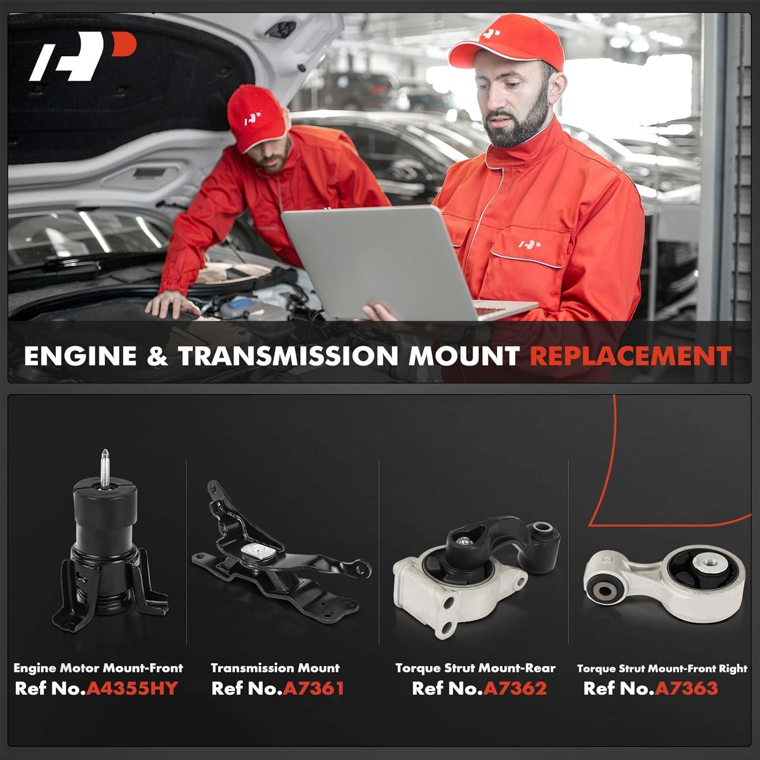 A-Premium Engine Motor Mount and Transmission Mount Kit Compatible with Nissan Altima 2007-2012, Maxima 2009-2014, 3.5L, with Torque Strut Mount, Set of 4