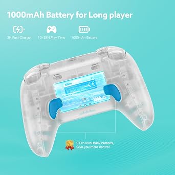 8Bitdo Ultimate 2 Wireless 2.4G Controller (Transparent Blue)