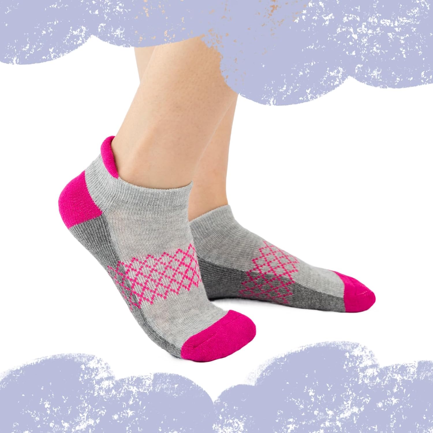 Comfoex 12 Pairs Girls Ankle Athletic Socks - 4-6, 8-10, 6-8 Years Old - Short Socks With Cushioned Sole - Image 6