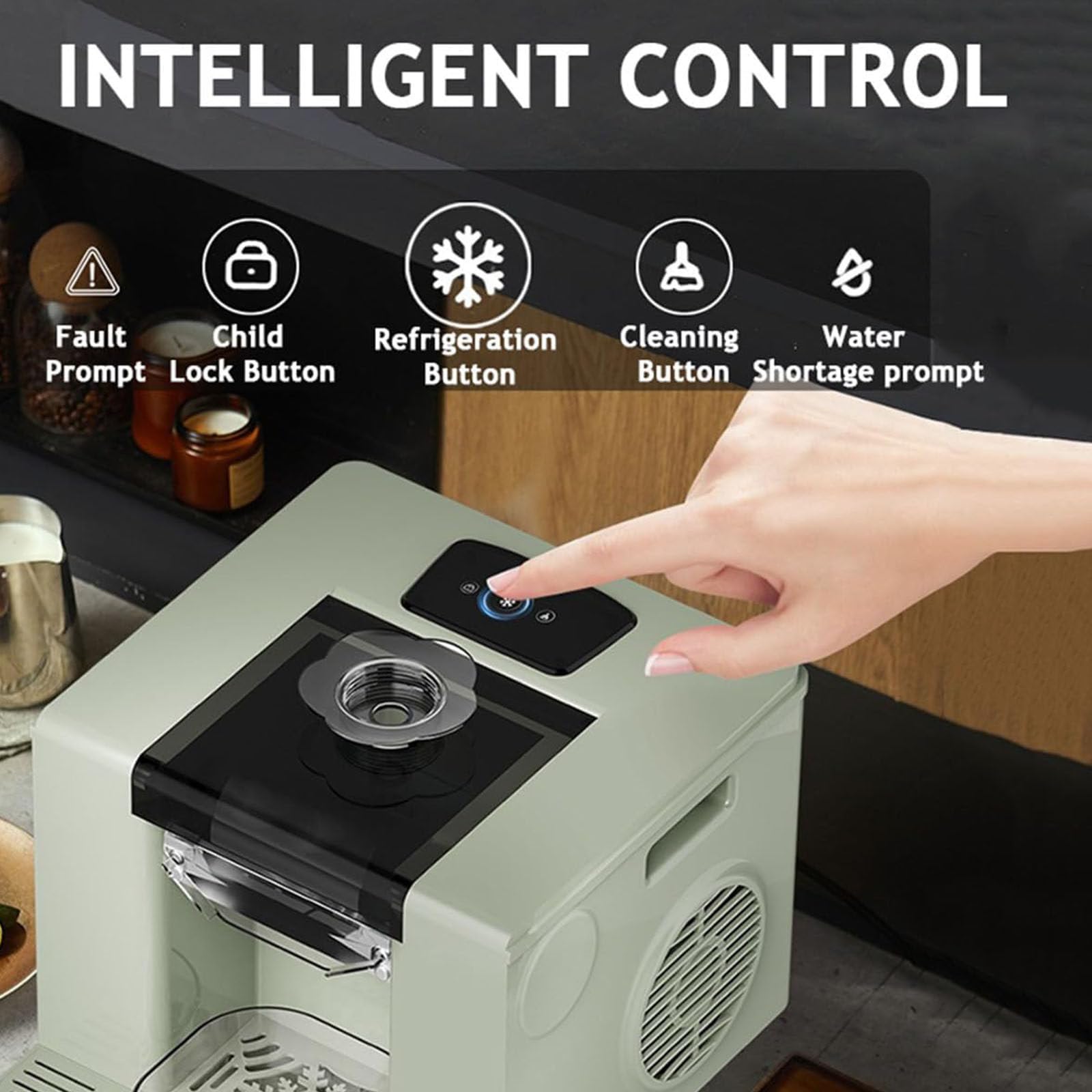 Genérico Máquina eléctrica para raspar Hielo, trituradora de Hielo Comercial de 60 kg/día con depósito de 750 ml y Bandeja para Hielo para Bares y heladerías (Blanca).