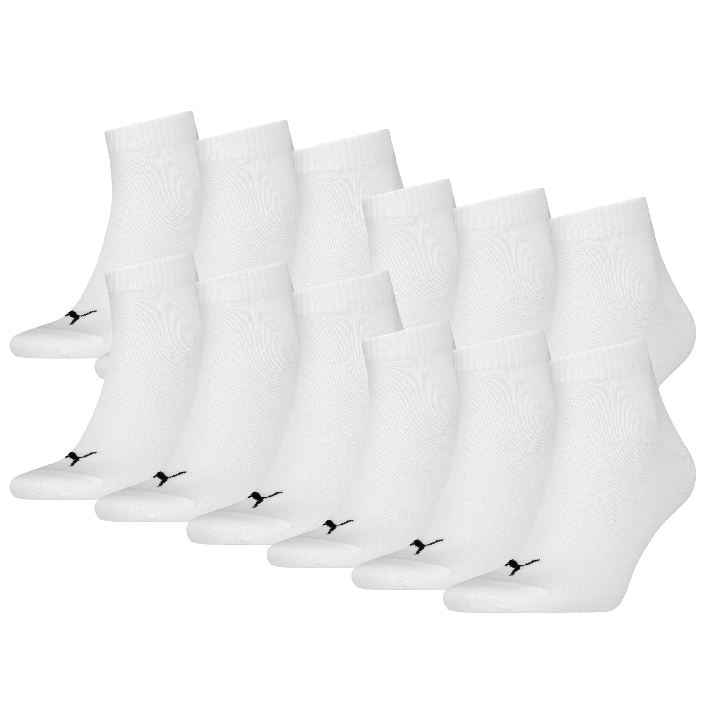 PUMA Unisex Quartersocken 12 Paar aus Baumwollmix, kurze Socken für Damen und Herren