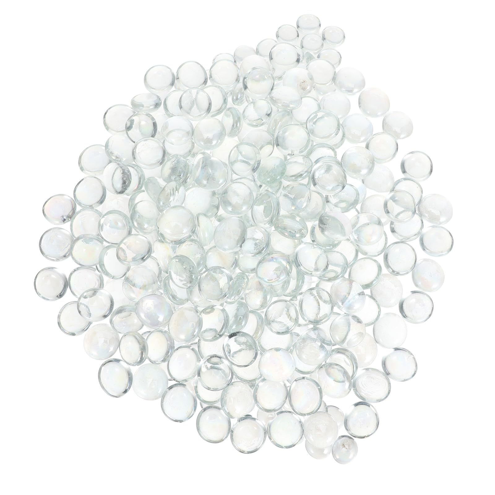 TOYANDONA Ciottoli di Vetro Piatti Trasparenti 17-19mm per Decorazioni Vasi e Aree Verdi, Resistenti allo Sbiadimento Superficie Liscia e Dimensioni Costanti