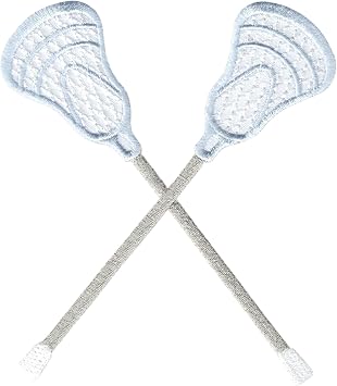 PatchMommy Lacrosse Sticks Iron-On Patch, 3.5" x 3.1"