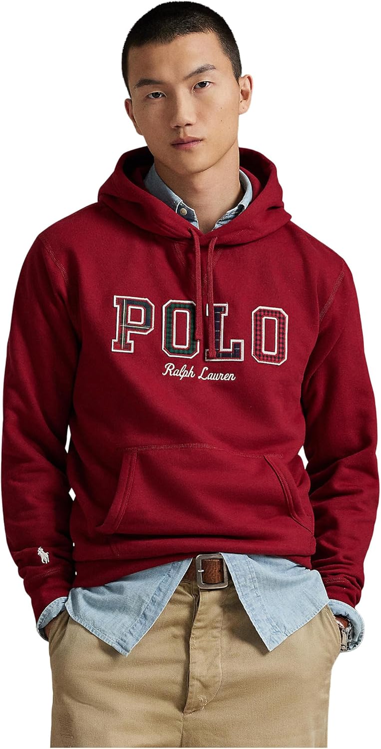 POLO RALPH LAUREN Men's The Rl Fleece Plaid-logo Hoodie