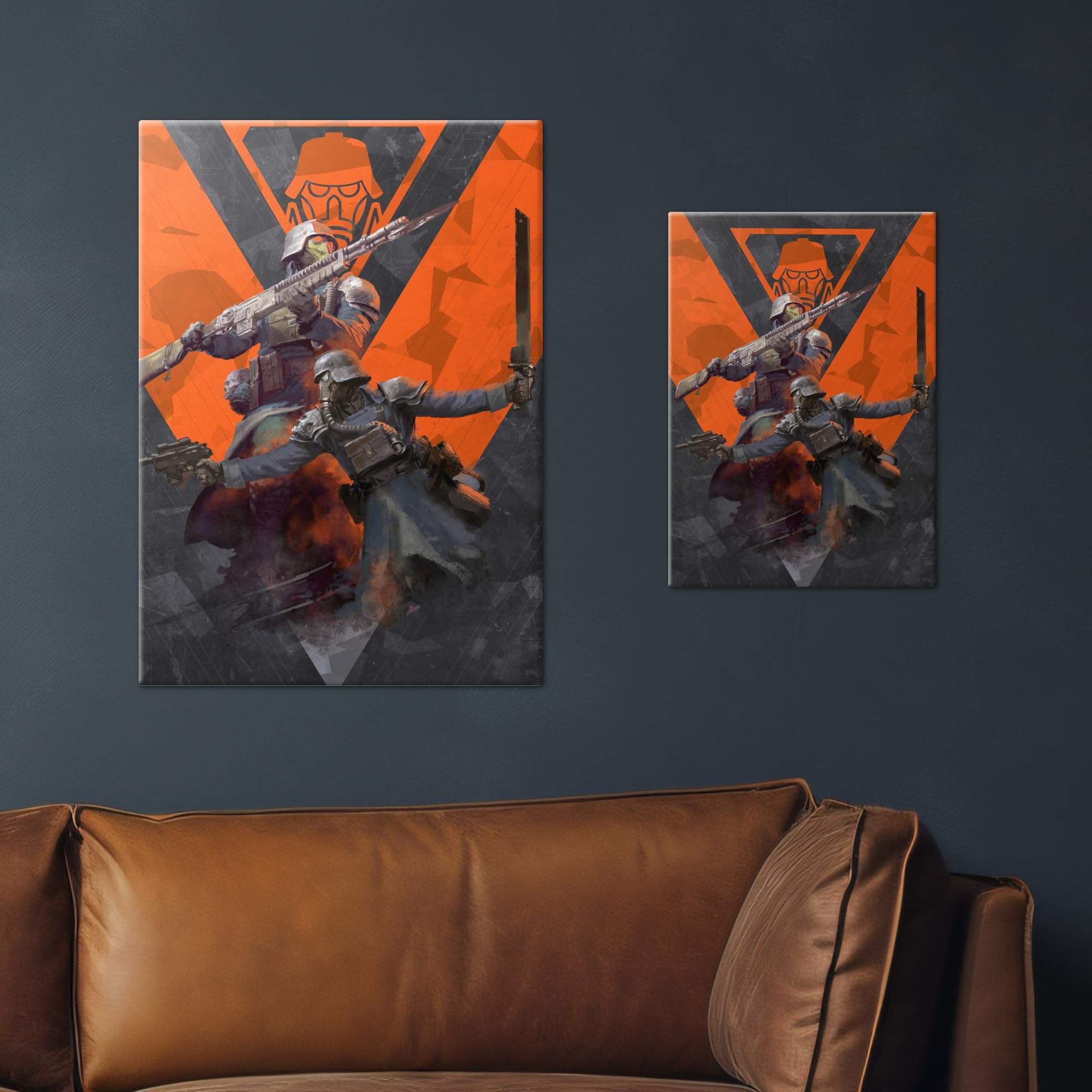 Displate Metallposter Warhammer Death Korps Wanddeko Poster für Schlafzimmer Magnetische Befestigung 32 x 45 cm