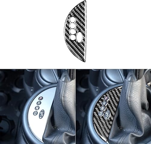 Miniatura 21 de Calcomanía de fibra de carbono real para consola central, panel de palanca de cambios, botón de control adhesivo para el interior del automóvil
