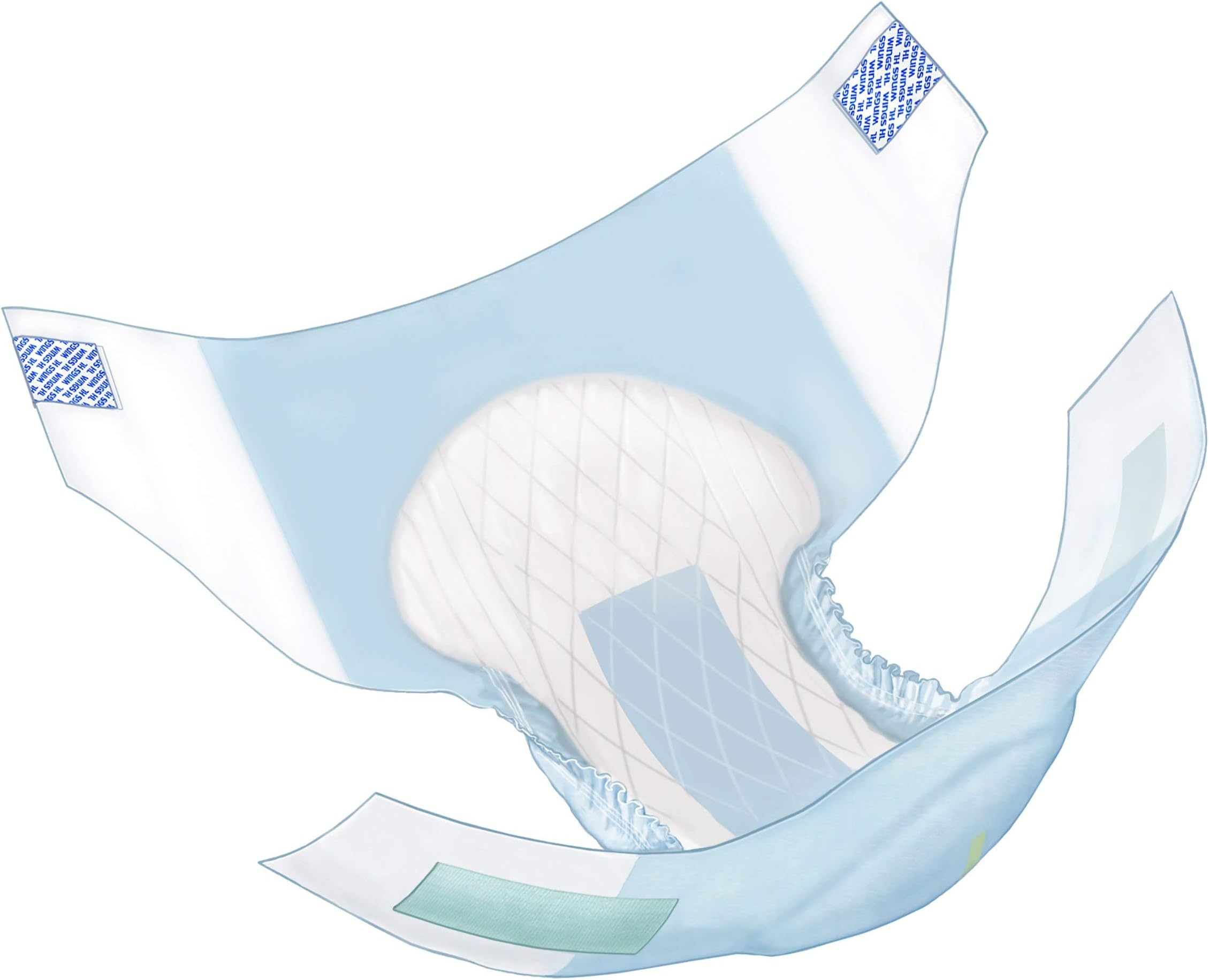 Kendall Wings Hook And Loop 3D Adult Brief Small - Pack of 12 - Model 63062