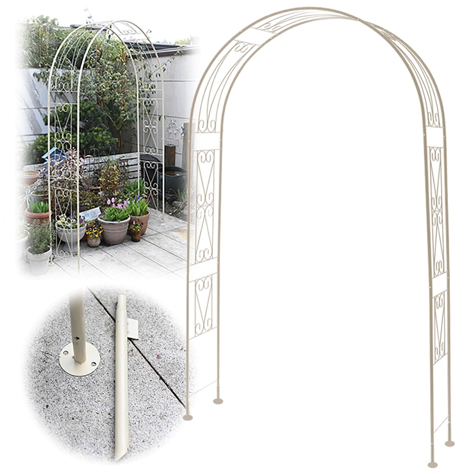 Support de plante grimpante en métal Bei Garden fini les tuteurs qui plient au vent