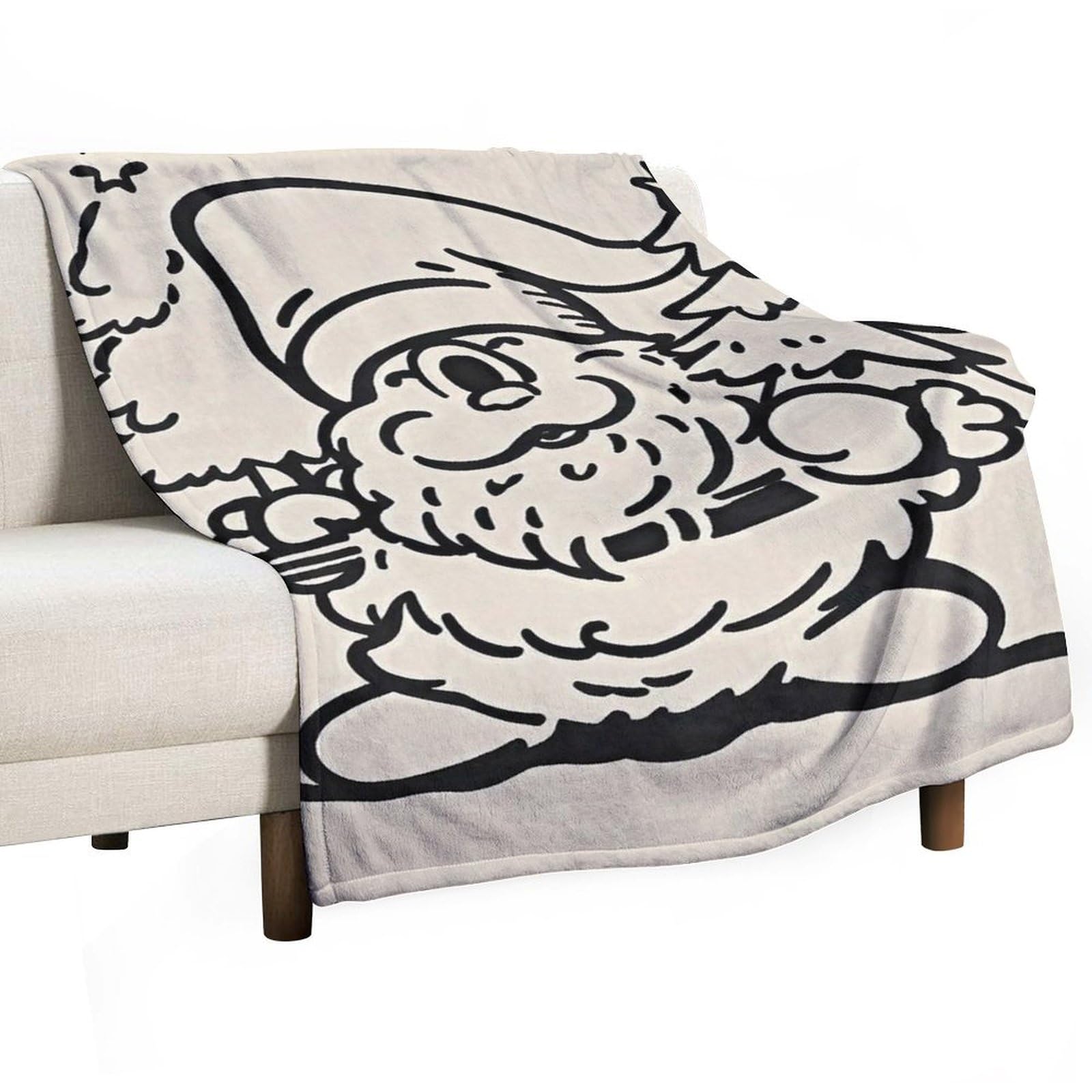 Couverture flanelle motif nain un cadeau doux pour lit et sofa