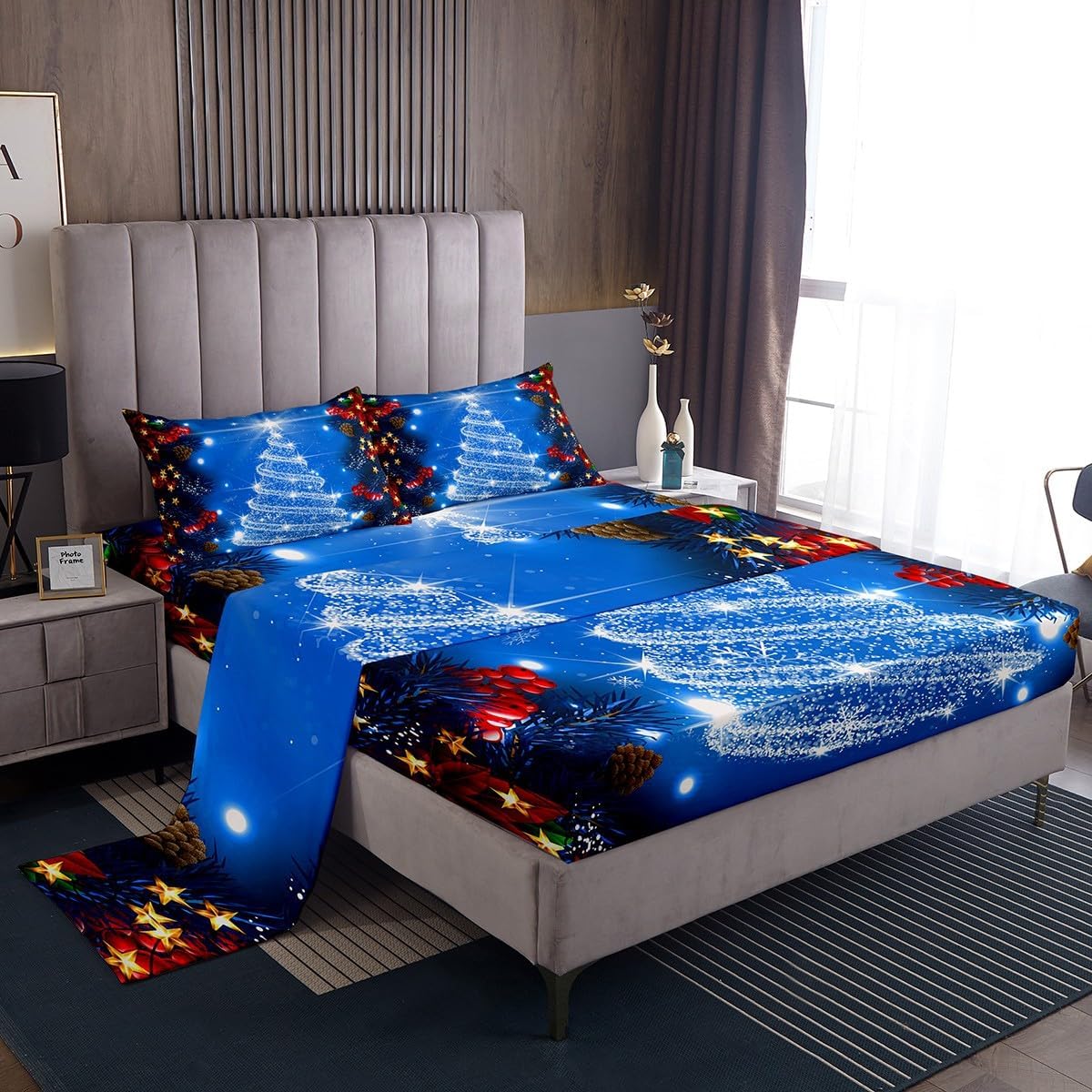 Feelyou Kids Merry Christmas Decorations Sheets Set, Kids