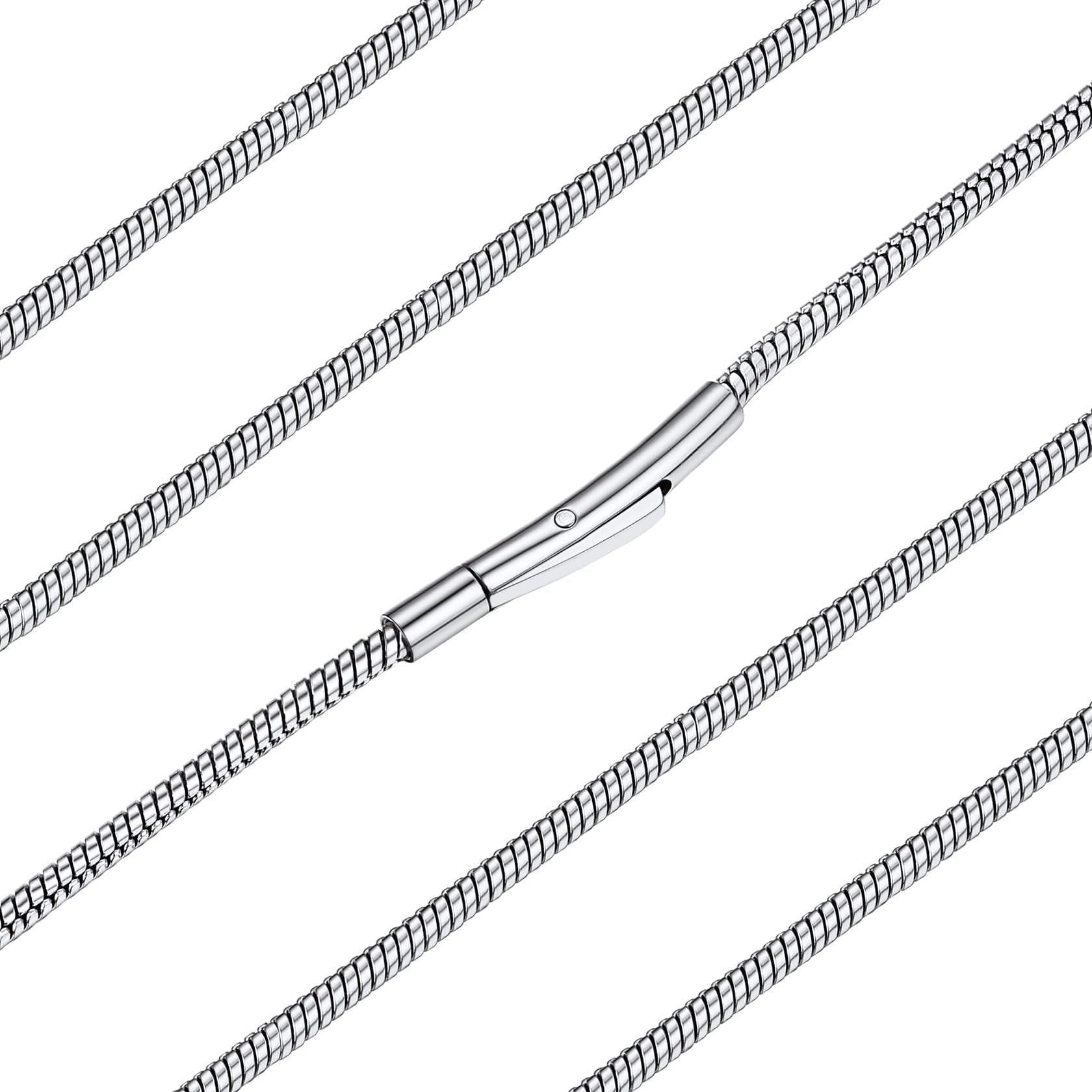 925 Sterling Silver Chain Necklace for Women Girls, 1.3-5mm Sturdy Cuban/Figaro/Twisted Rope/Rolo Box Chain, 14',16',18',20',22',24',26',28',30'(Send Gift Box)