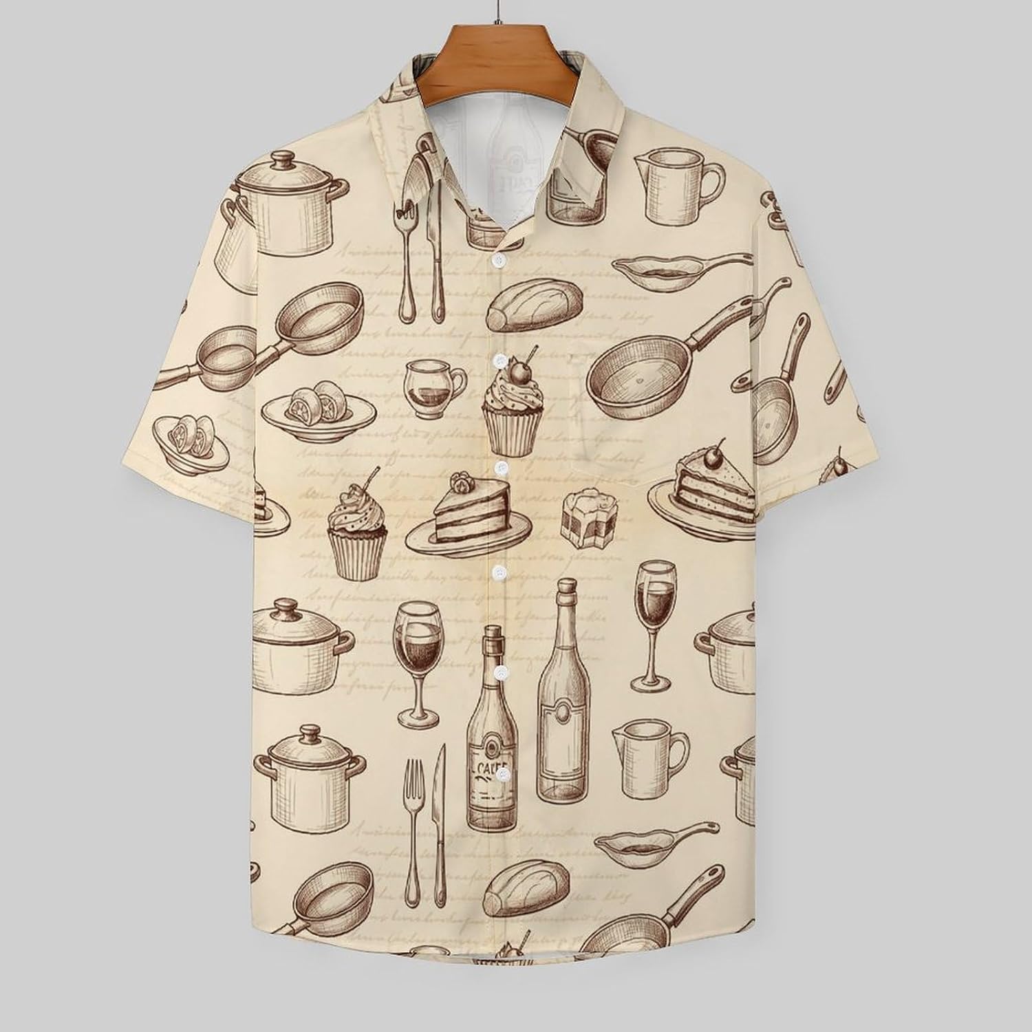 Men's Button Down Shirts Casual Short Sleeve Summer Beach Vacation Shirt with Pocket