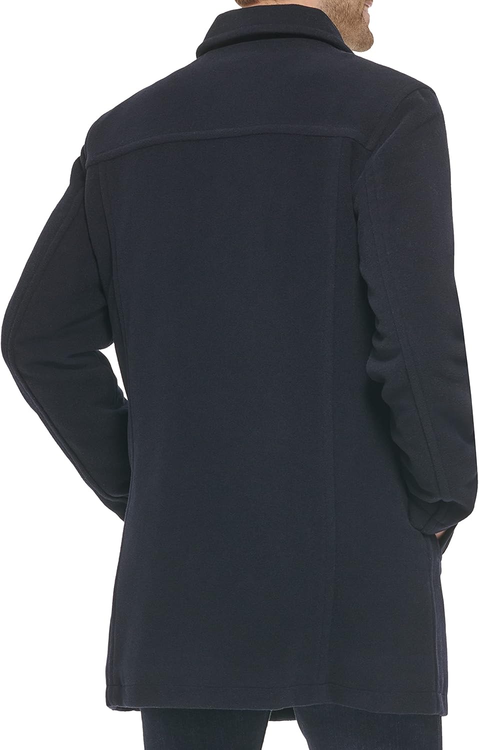 Cole Haan Men's Button Up Wool Plush Car Coat - Image 3