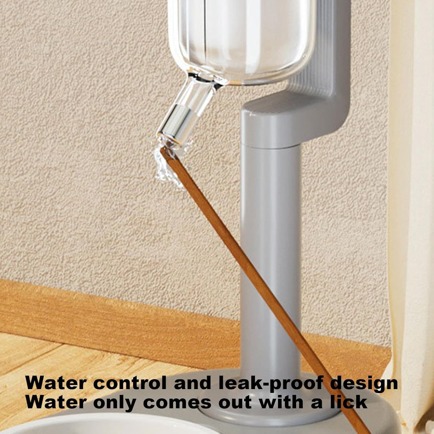 Pet Standing Waterer - Height Adjustable Cat Water Dispenser | 750ml Anti-Drip Bottle with Stable Base & Easy Fill for Hamster Squirrel Hedgehog Bunny Small Animals Hydration