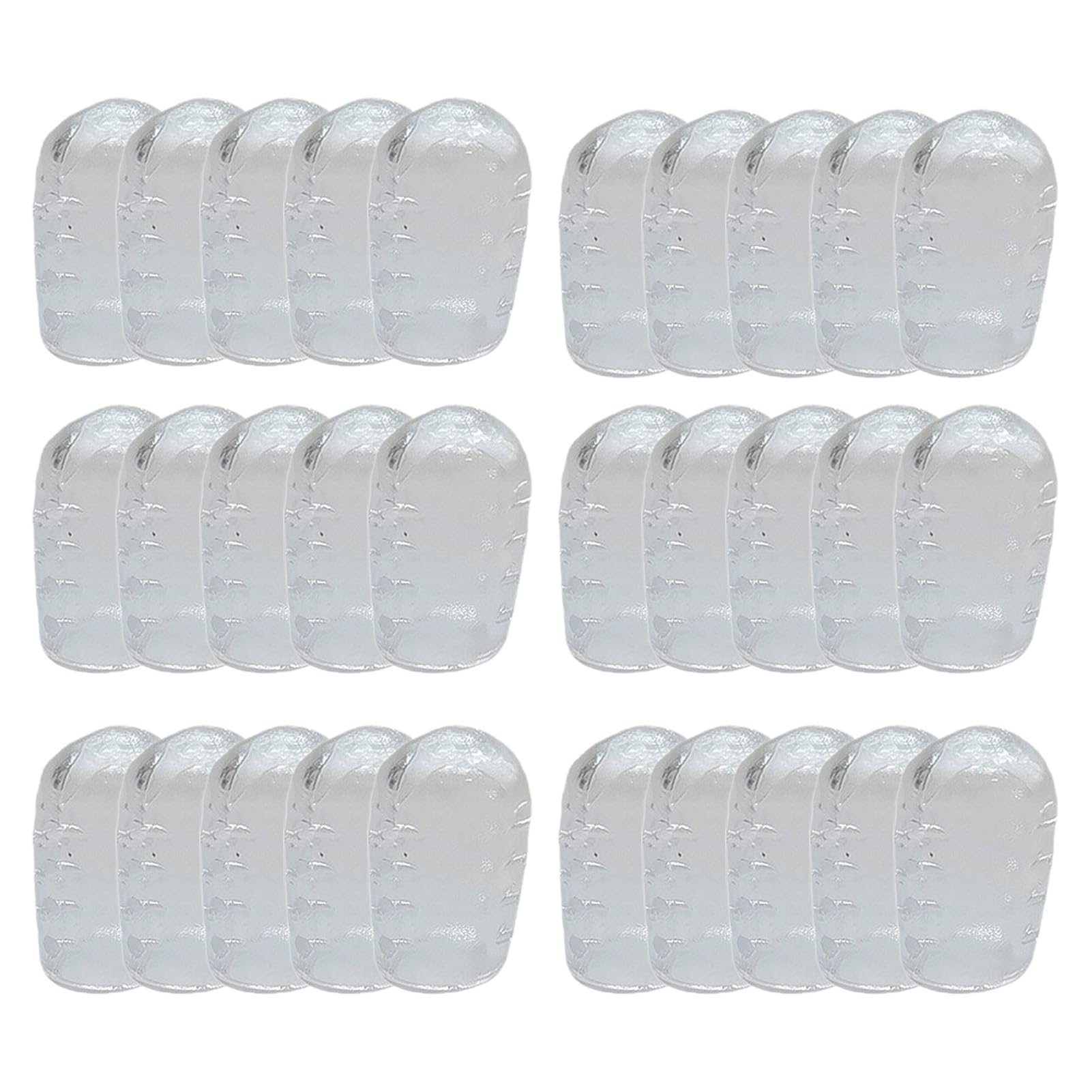 Wilitto Original Soft Gel Toe Hat, Silicon Gel Toe Protector, Cushioning Toe Sleeves to Provide Relief from Missing/Ingrown Toenails, Corns, Calluses, Blisters, Hammer Toes 30pcs Transparent