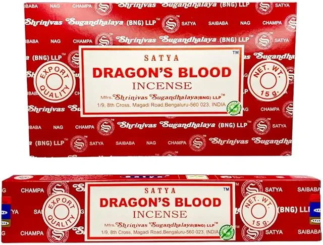 Satya Champa Bâtons d'Encens Sang de Dragon - Lot de 12 Paquets