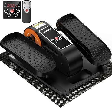 Under Desk Elliptical Machine, Electric Elliptical Leg Exerciser for Senior, Quiet and Compact Electric Seated Pedal Exerciser for Home with Monitor, Remote Control and 12 Adjustable Speeds
