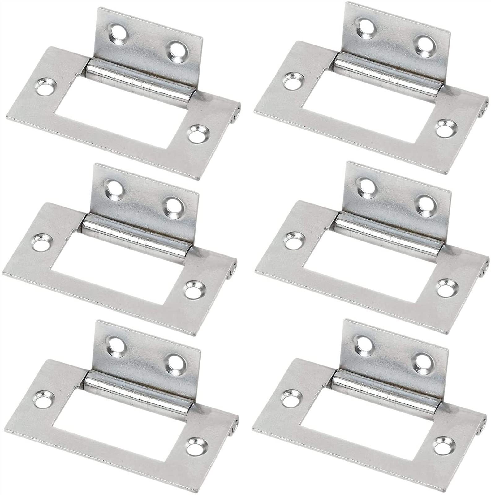 Nvsfzgiyg One Color 3 Pairs Flush Hinge Polished Chrome 51 X 25Mm