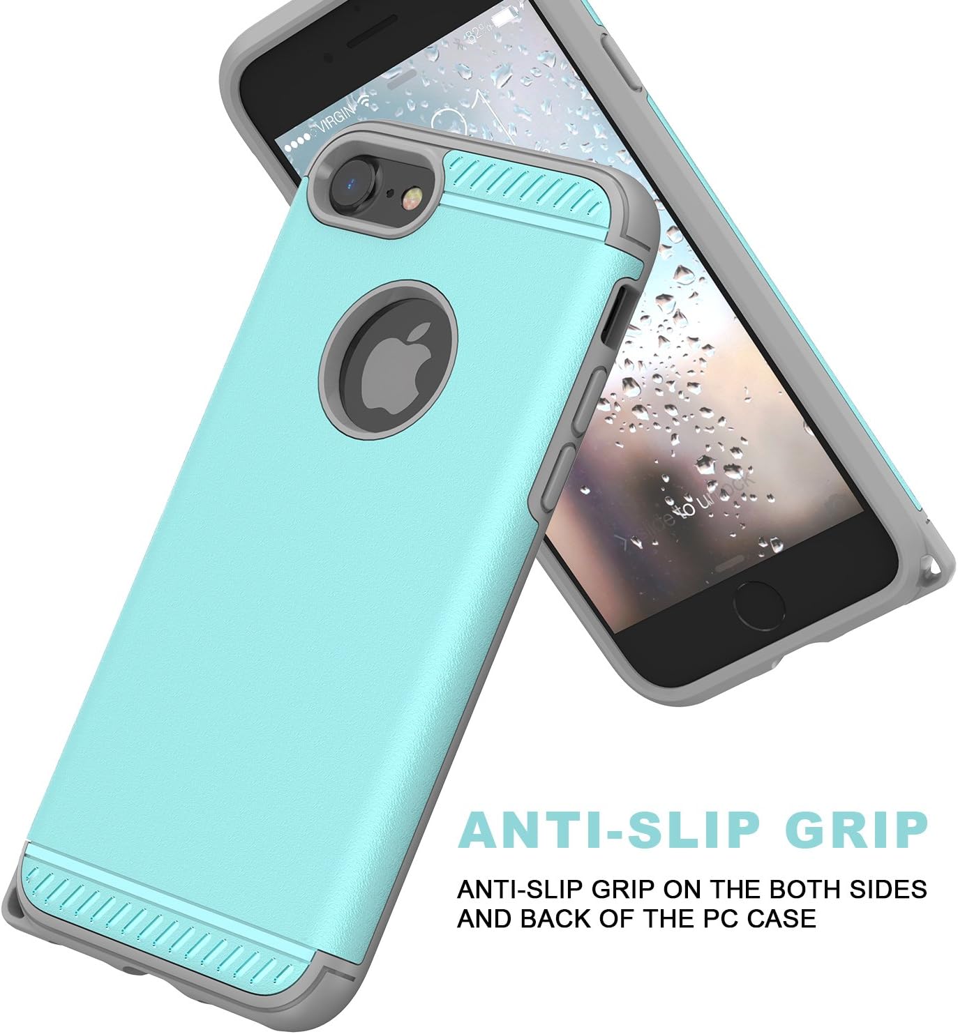 iPhone 7 Case,CHTech iPhone 8 Case Armor Shock Absorbing Dual Layer Case with Heavy Duty Drop Protection and Scratch Resistant Cover for Apple iPhone 7 / iPhone 8 [Mint]