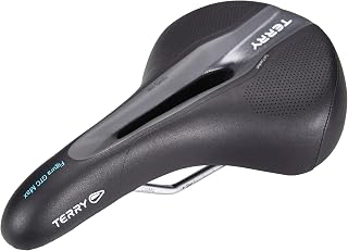 Terry Figura GTC 423 006 19 - Sillín de Gel para Hombre con Estructura CrMO y Material Exterior de Seda WeatherMax Dura en Color Negro, Ancho del Asiento: 12 cm - 15 cm