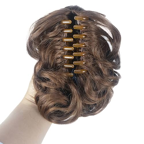 Miniatura 8 de Aimole Peluca de cabello corto rizado con clip para cola de caballo (H16-613)