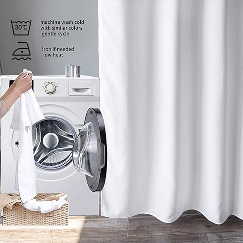 Miniatura 7 de EurCross - Cortina de ducha con tejido de gofre