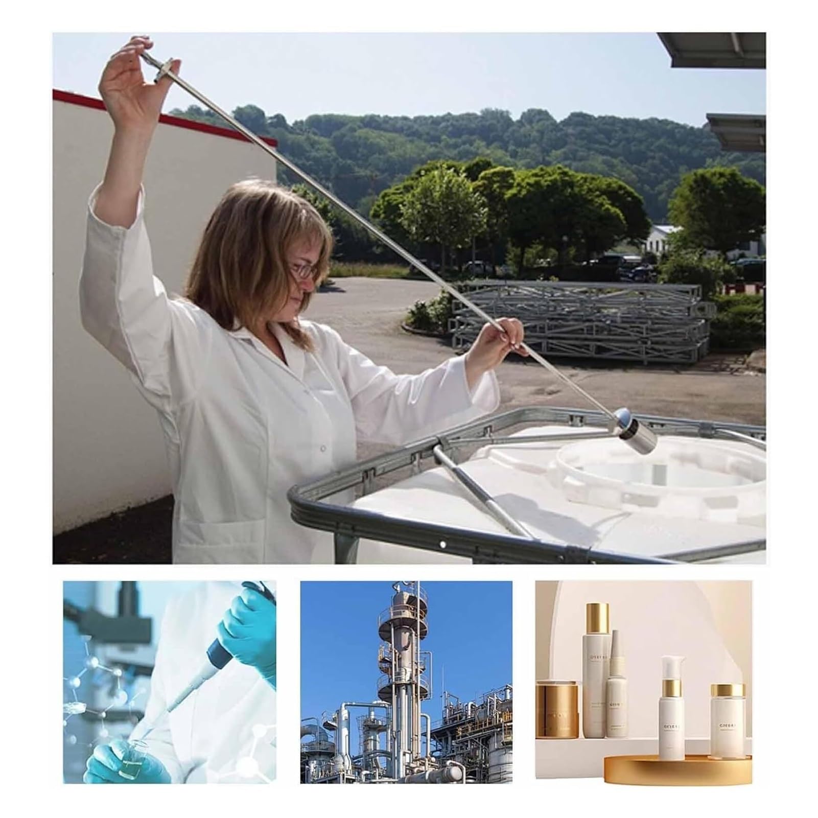 100ml Edelstahl Flüssigkeitsprobennehmer - Probenzieher für Wasser, Viskose Flüssigkeiten & Industrie-Tanks | Edelstahl (304) | 0,5m, 1m, 1,5m Längen | Laborqualität