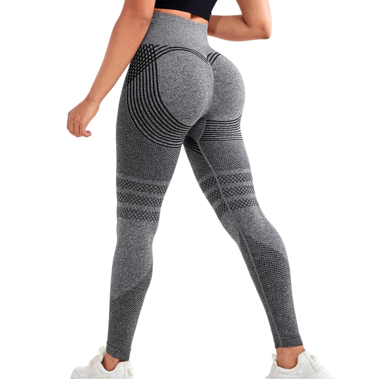 Leggings anticelulíticos 3D con bandas de resistencia y control de abdomen para mujer 8