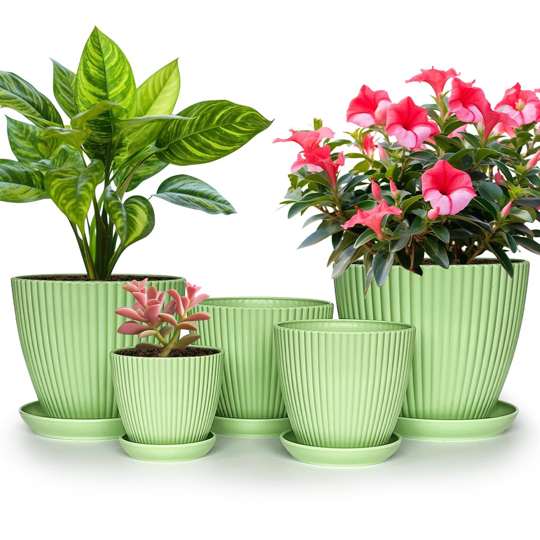 室内用 おしゃれ プランター 植木鉢 5個セット Amazon.co.jp: 植木鉢 プランター 3号·3.5号·4号·4.5号·5.5号｜親子