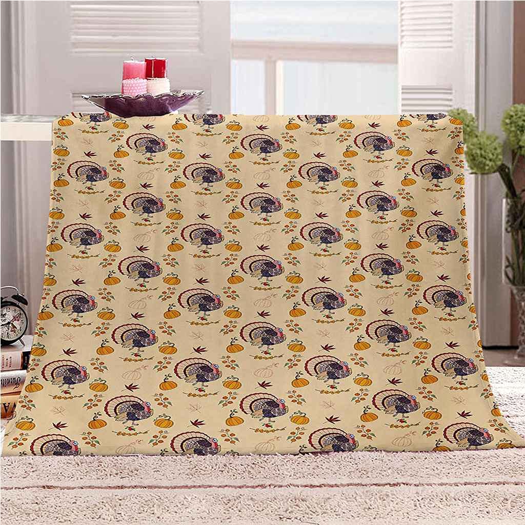 Couverture Polaire Chaude Microfibre Motif Paon Impression 3D