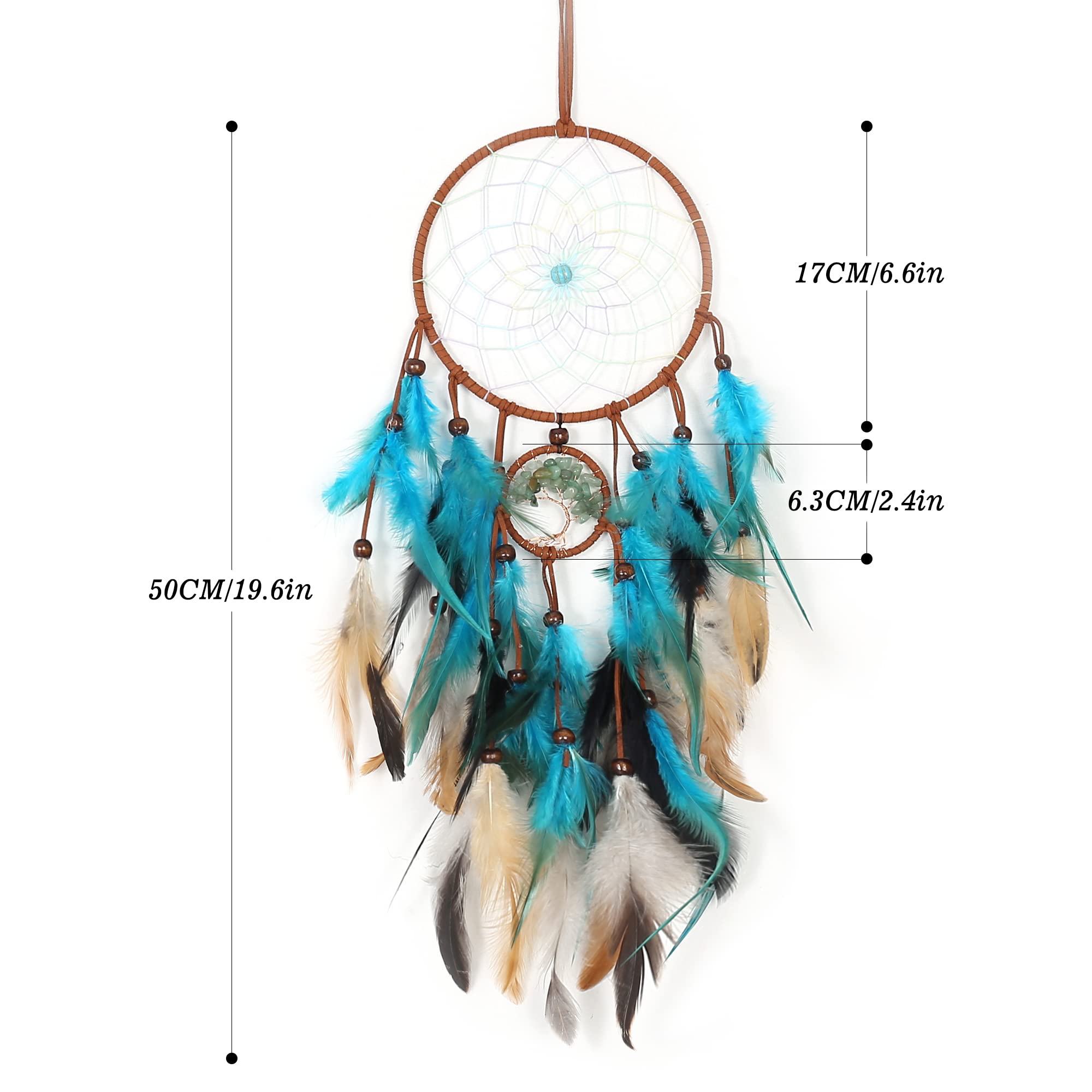 Acchiappasogni Bohemien,Vegena Fatto a Mano Dreamcatcher,L'acchiappasogni di Piume,L'acchiappasogni LED,Dream Catcher per Ornamento Casa a Parete Appeso Regalo Artigianale.