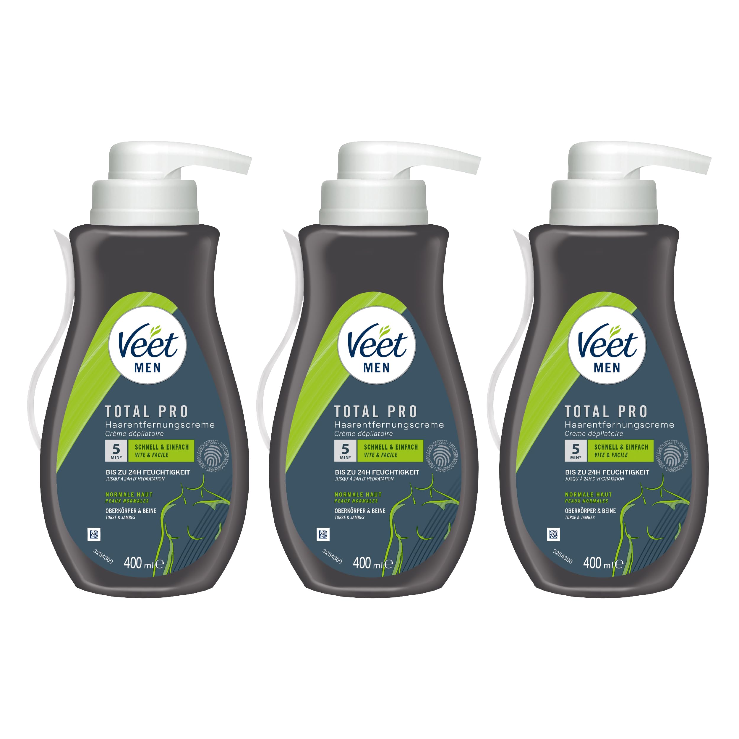 Veet Men Haarentfernungscreme Sensitive Power (400 ml (3er Pack))