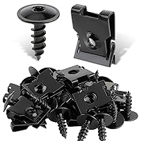 Vista 1 de 30 piezas N90974701 Tornillo de guardabarros U Tuerca Kit – Cubierta de Parachoques Parachoques Rejilla Alerón Tuerca Ajuste para Volkgswagon