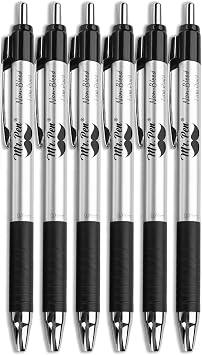 Mr. Pen- Retractable Bible Journaling Pens, 6 Pack, Black Ink | 0.7 mm Fine Tip, Smooth Writing Pen, No Smear, Comfortable Grip, Ideal for Bible Journaling, Note-Taking, Writing & Daily Use