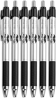 Mr. Pen No Bleed Pens, Bible Pens, Fine Tip, Black, Pack of 6