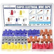 150PCS Electrical Wire Caps Wire Connectors Nuts Kit, Insulating Insert Twist Electrical Wire Connectors with Spring, Portable Wire Caps for Quick Connection, Colorful Wire Caps Electrical
