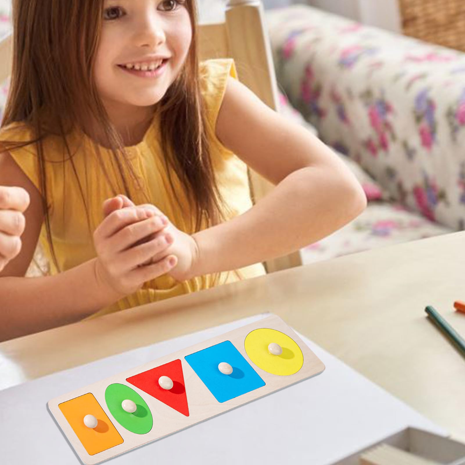 Puzzle à Formes Multiples en Bois Éducatif pour Tout-Petits