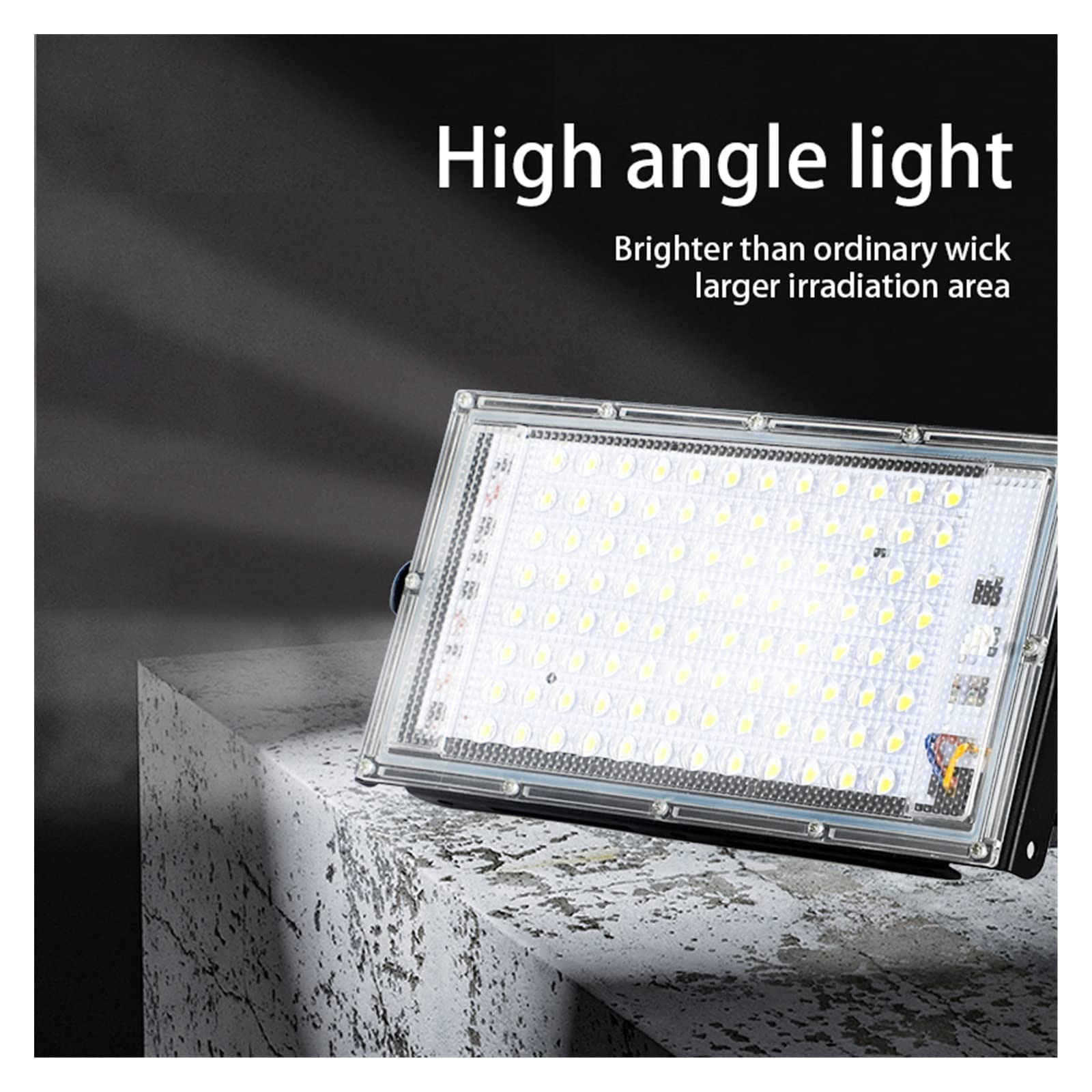 Światło powodziowe LED 2PCS DOPROWADZIŁO Lights 5 0W 100W Światło reflektorów IP65 Wodoodporny na zewnątrz Lampa ścienna do garażu, podwórza, ogrodu Na zewnątrz wodoodporny(Warm White,100W)