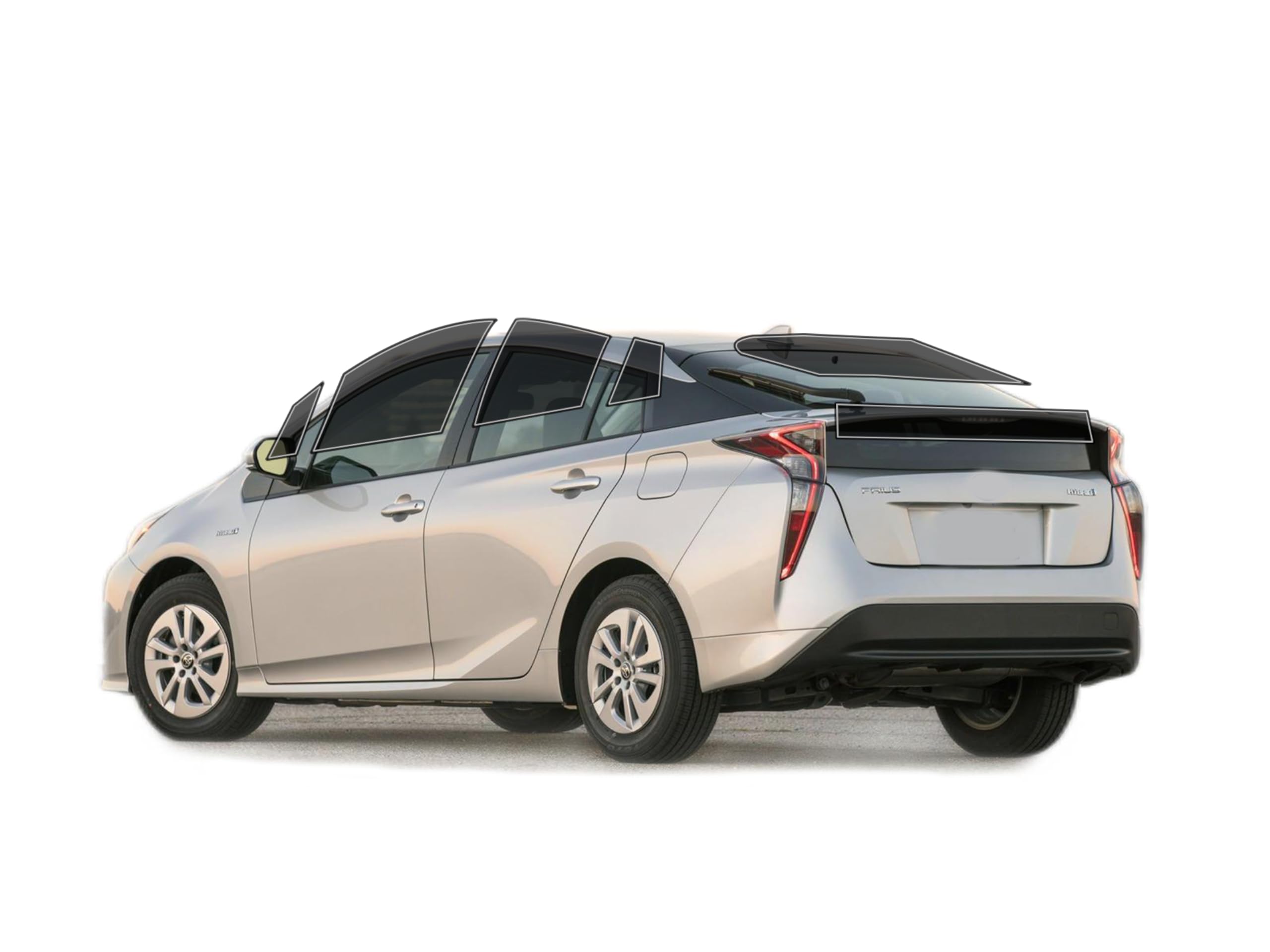 AUTOTEK Precut Windows Tint Film All Sides Cars Sun Blocking Protection Privacy Anti Shatter Glass 2 Ply Film Any Tint Shade kit for Toyota Prius 2016-2022