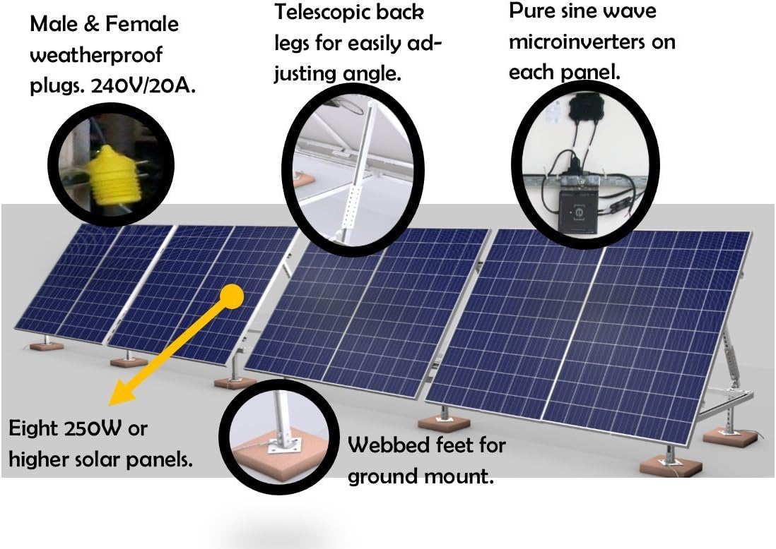 SolarPod Solar PV System - 960 Watts, 4 Panels, Model# 1001