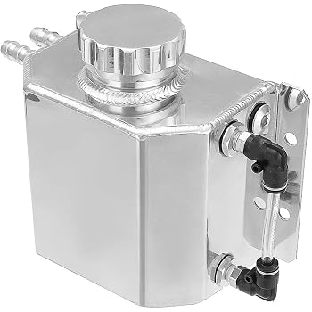 Amazon Com Hwbnde Coolant Overflow Tank Bottle Recovery Reservoir Aluminum Jdm Container Universal 1l Water Radiator Silver Automotive
