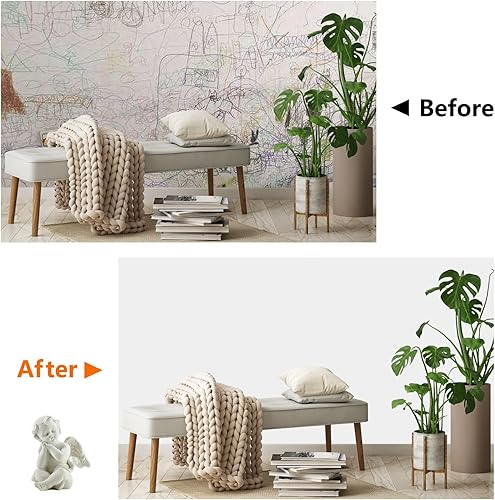 Miniatura 18 de Papel tapiz autoadhesivo de color verde azulado de 15.7 x 118 pulgadas, papel de contacto de color sólido, moderno, extraíble, autoadhesivo