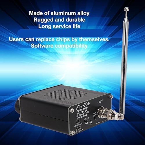 Receptor de radio ATS 20+, múltiples canales, transmisión FM global, PCB, tipo C, receptor digital portátil de banda mundial pequeña de alta
