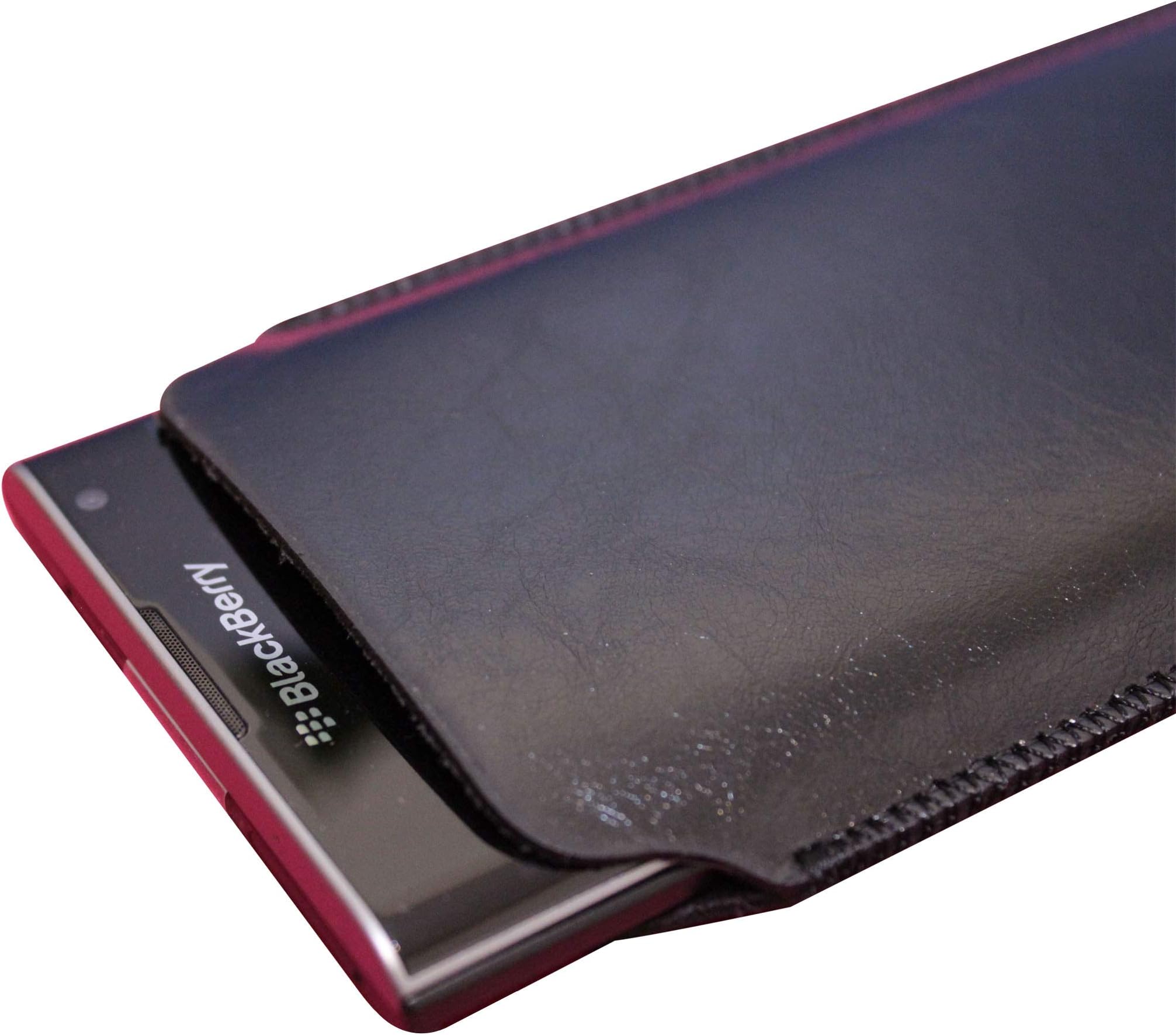 UltraJacket Lightweight Slim Sleeve Case for Blackberry PRIV (Saddle Black)