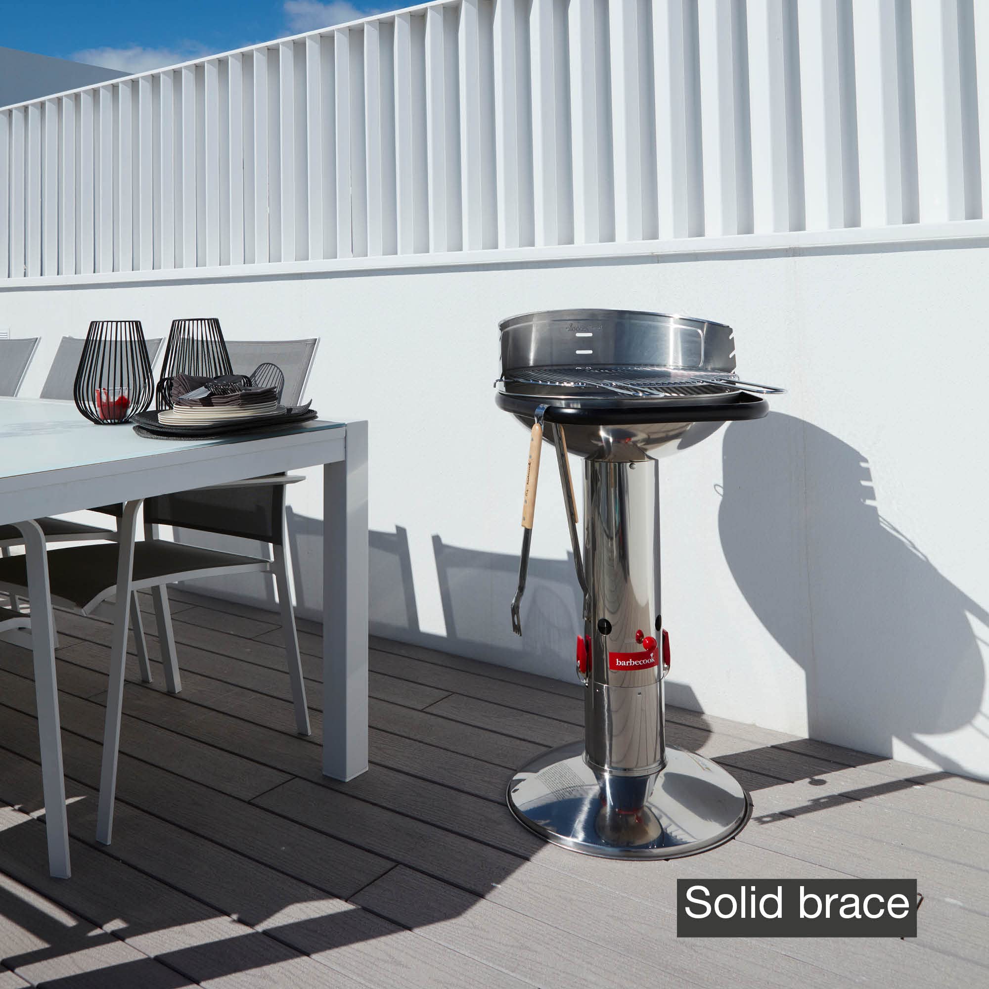 Barbecook Loewy 50 grill węglowy w kolorze metalicznym ze stali nierdzewnej Ø 47,5 cm wys. 99 cm 2234512000 szary