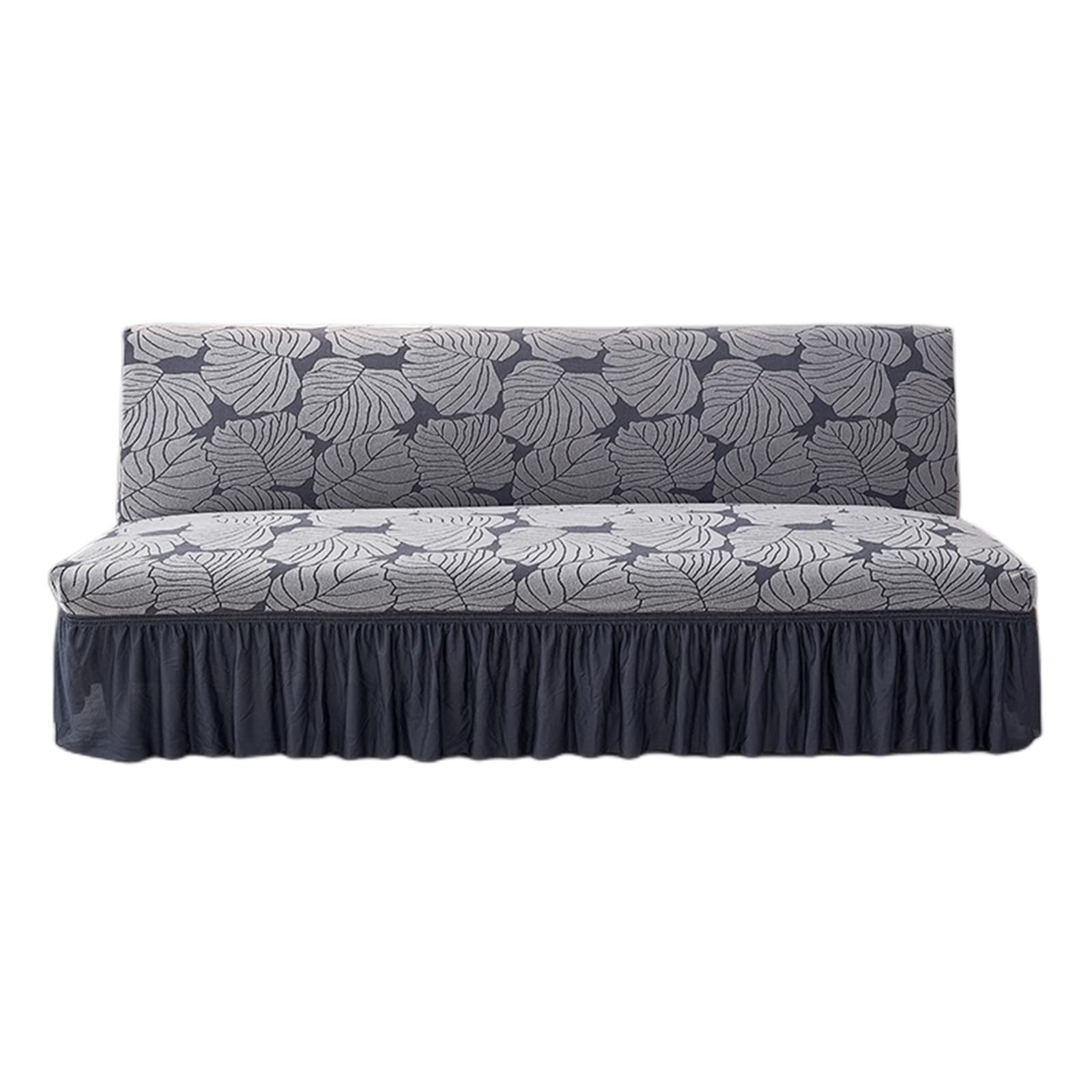Couverture imprimée jacquard et jeté de canapé gris foncé 190cm