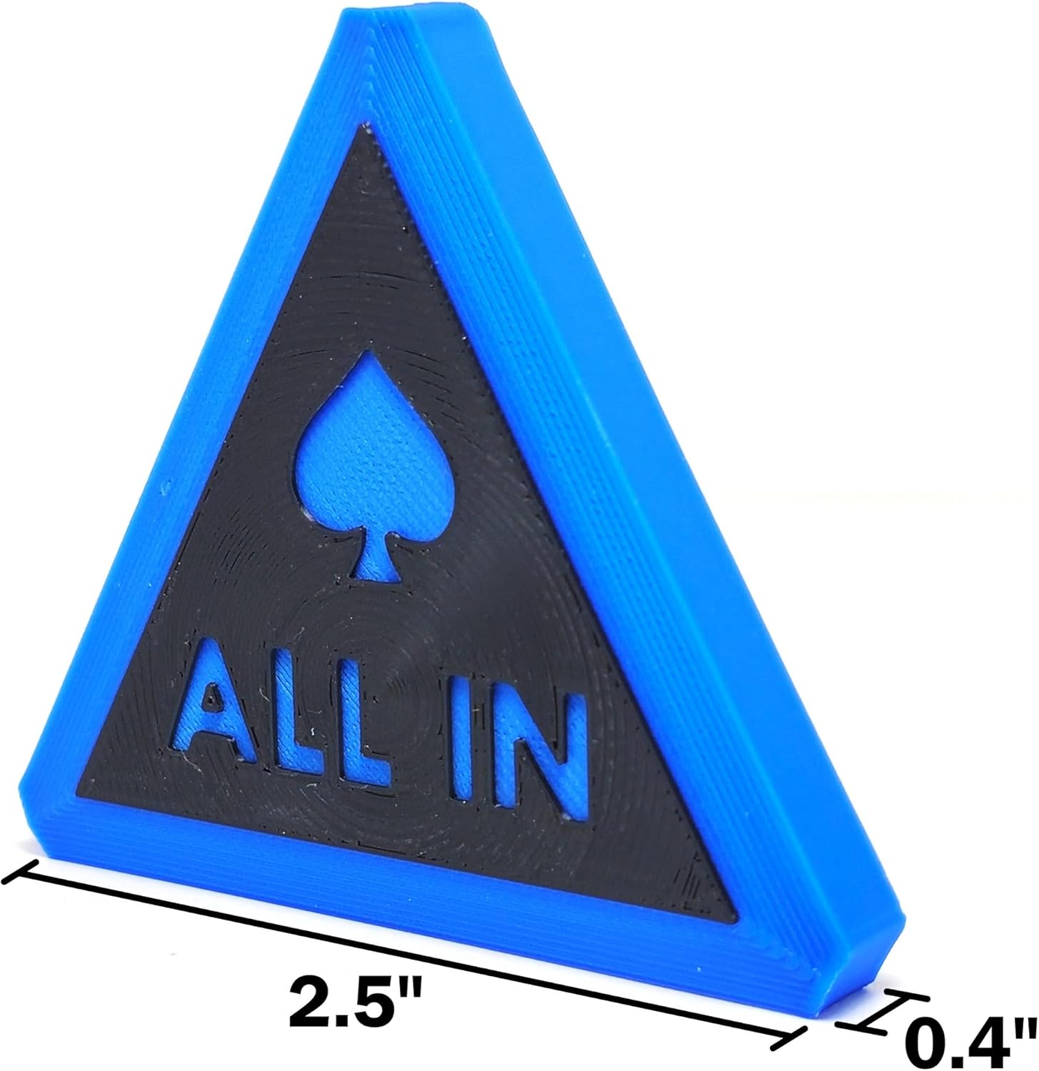 3D Printed All in Triangle Button for Texas Hold'em Poker