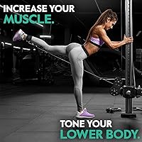 Vista 4 de FITGIRL Correa de tobillo para máquina de cable, acolchado de alta calidad y comodidad para máquinas de ejercicio con cable, accesorio de ejercicio